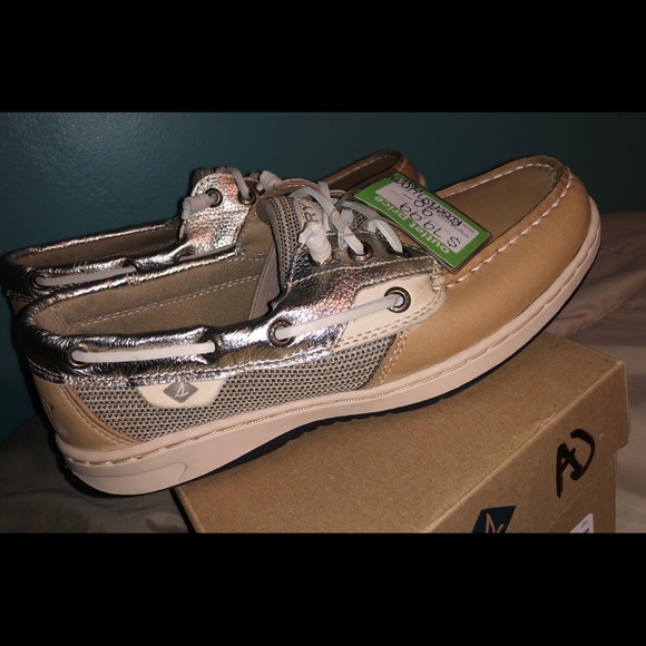 Sperry topsider rosefish linen/platinum W SZ 6 1/2 - Picture 2 of 6